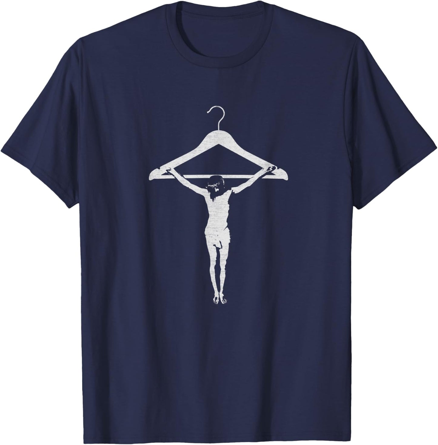 Occult Antichrist Grunge Anti Religion Satan Gothic Jesus T-Shirt - T-Shirt | Navy