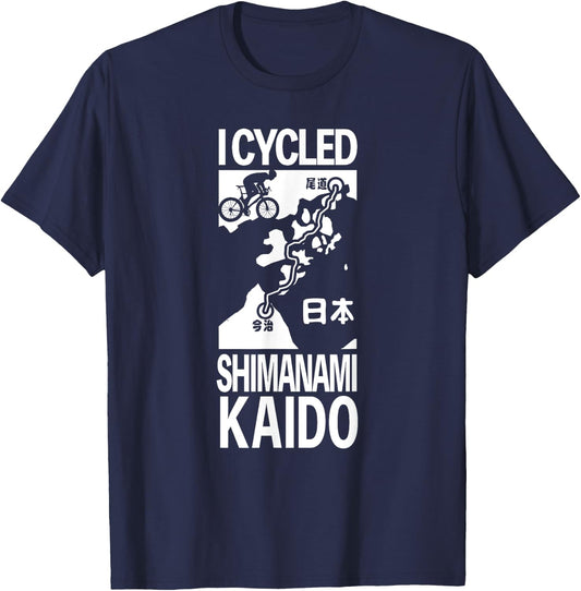 Shimanami Kaido Japan Onomichi Imabari Cycling Road Souvenir T-Shirt - T-Shirt | Navy
