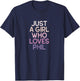 Just A Girl Who Loves PHIL Name Gift T-Shirt - T-Shirt | Navy