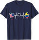 Colombia USA Heartbeat - Colombian American USA Flag T-Shirt - T-Shirt | Navy