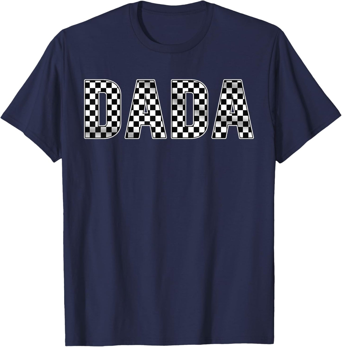 Pit Crew Dada Racing Car Family Matching Birthday Party T-Shirt - T-Shirt | Navy