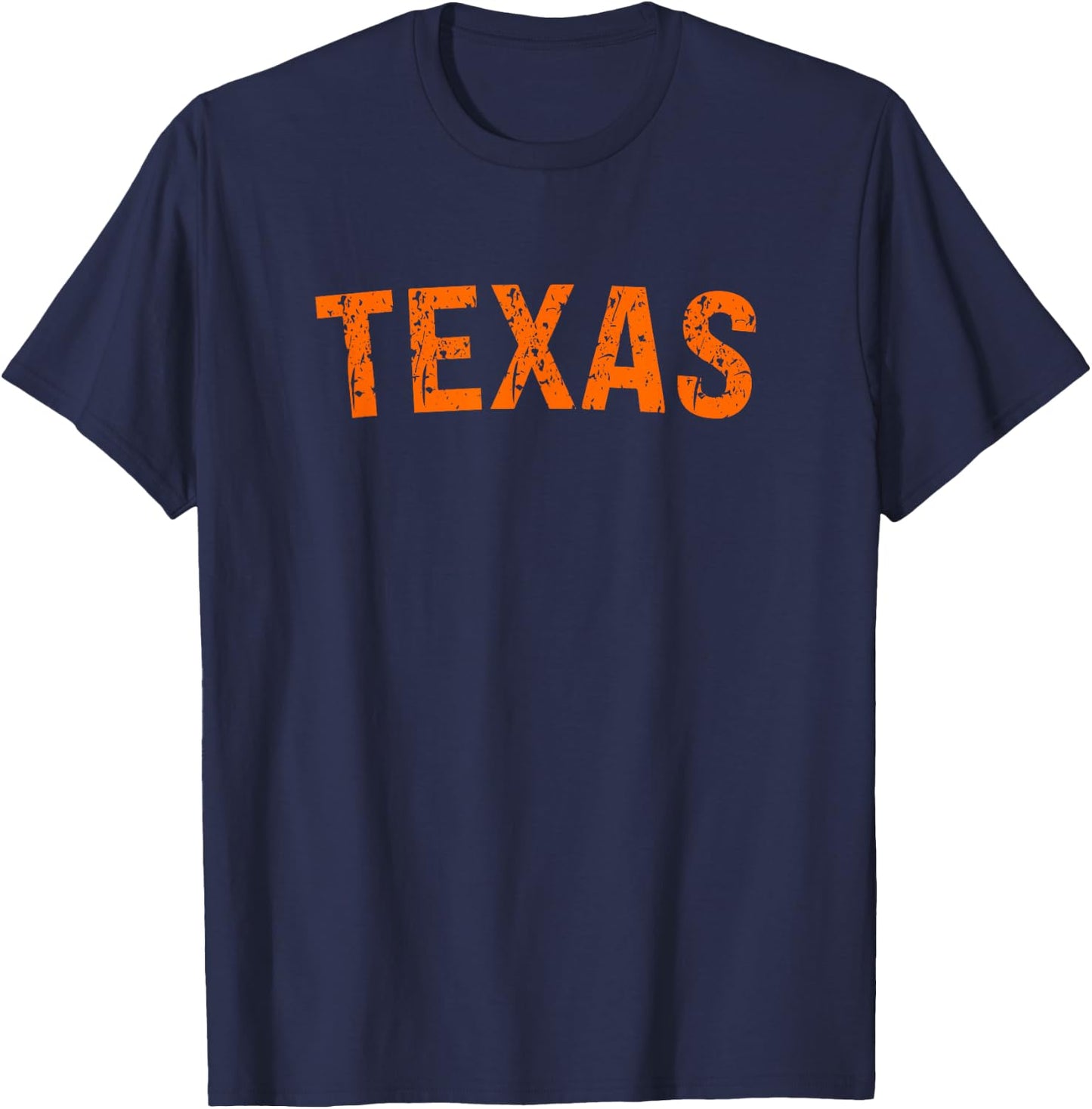 Vintage Texas Texas Orange Retro T-Shirt - T-Shirt | Navy