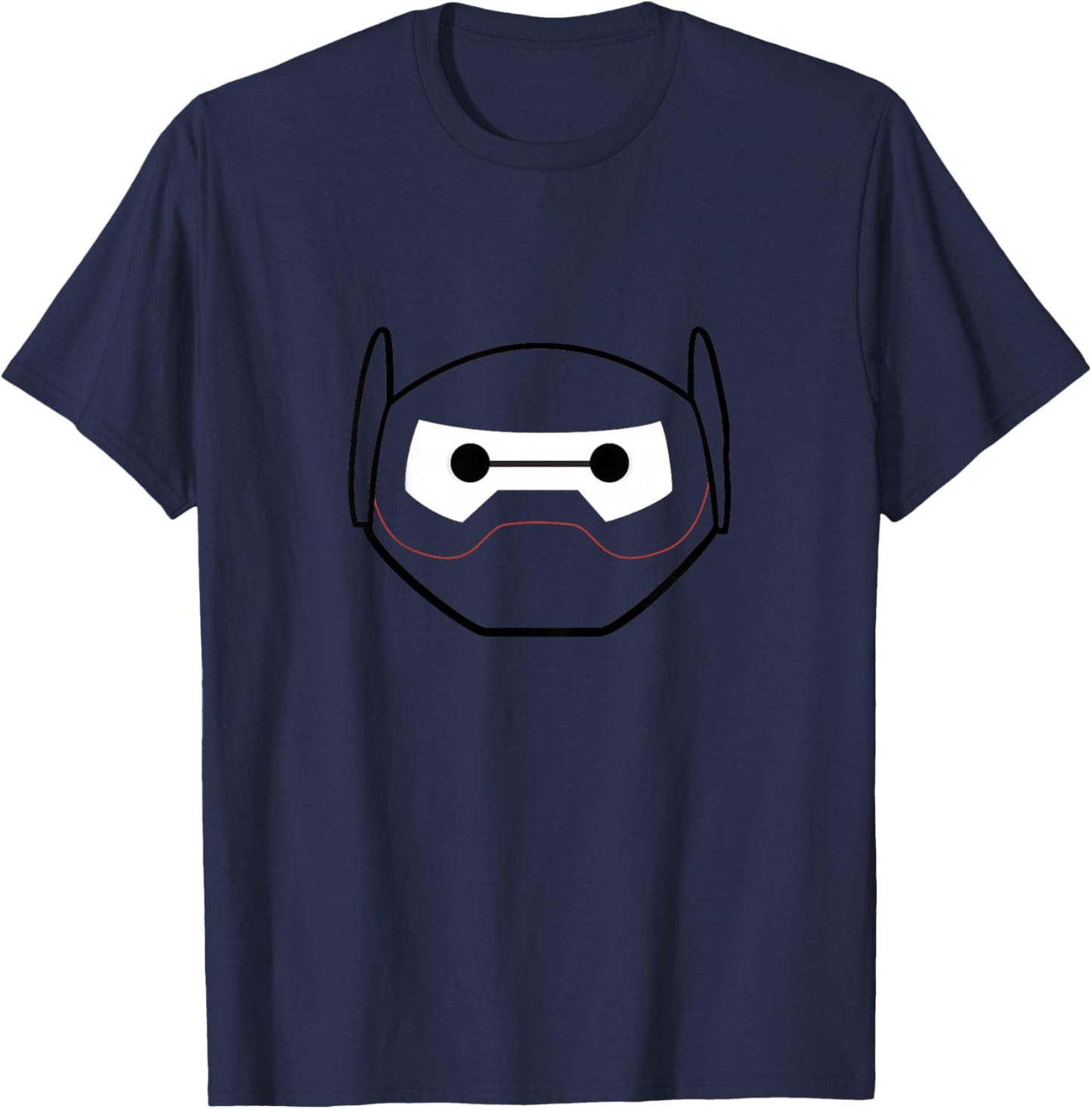Kids Disney Big Hero 6 Baymax Big Face Armor Helmet Logo Youth T-Shirt - T-Shirt | Navy