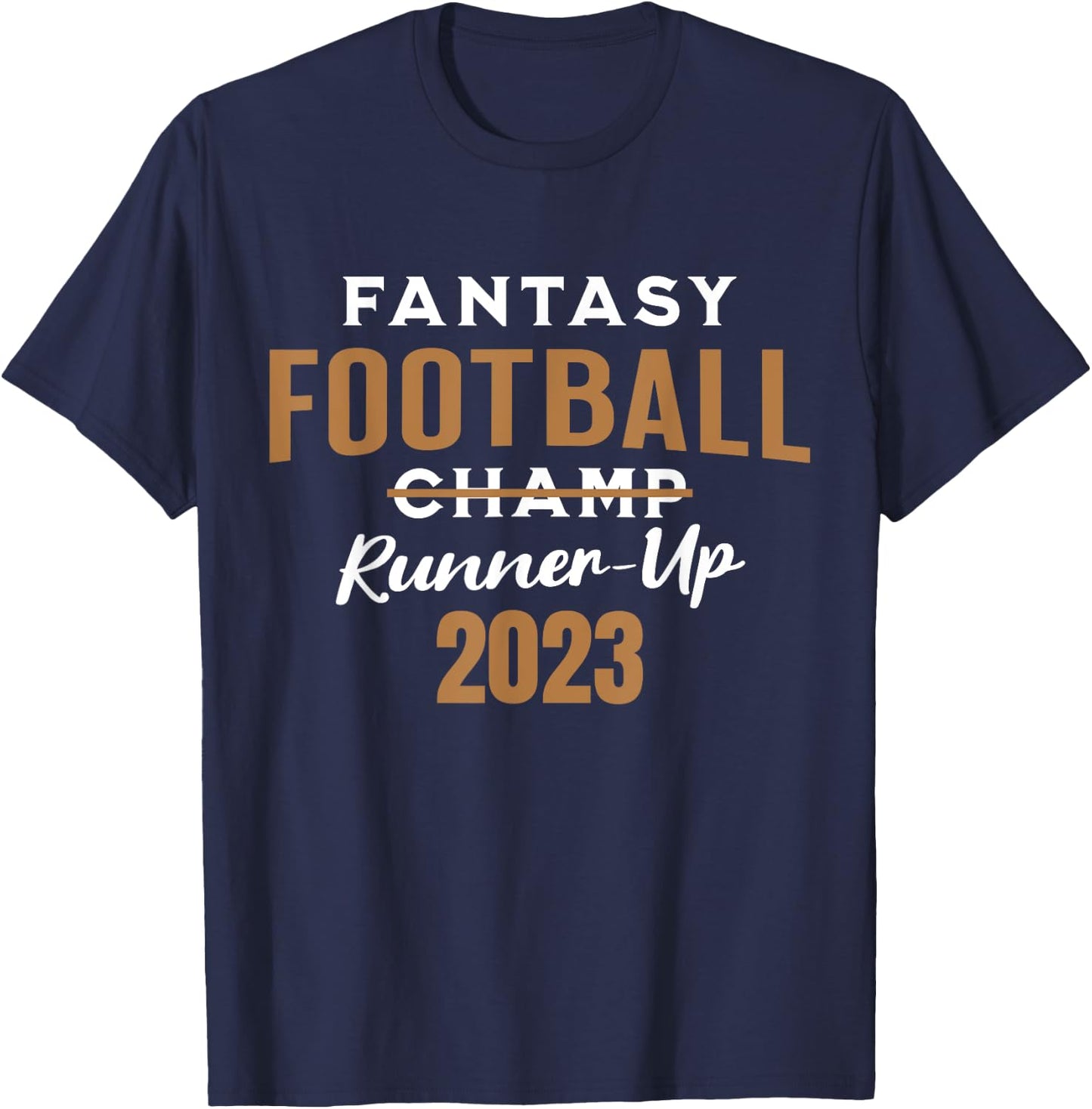 Fantasy Football 2023 League Runner-Up, 2023 FFL 2nd Place T-Shirt - T-Shirt | Navy