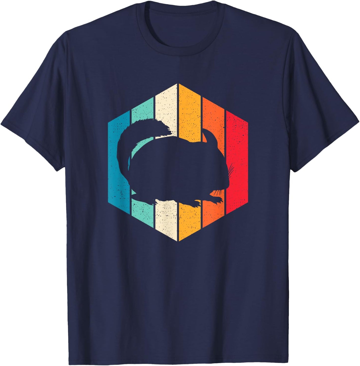 Retro Chinchillas Quote Funny Animal Chinchilla Vintage T-Shirt - T-Shirt | Navy