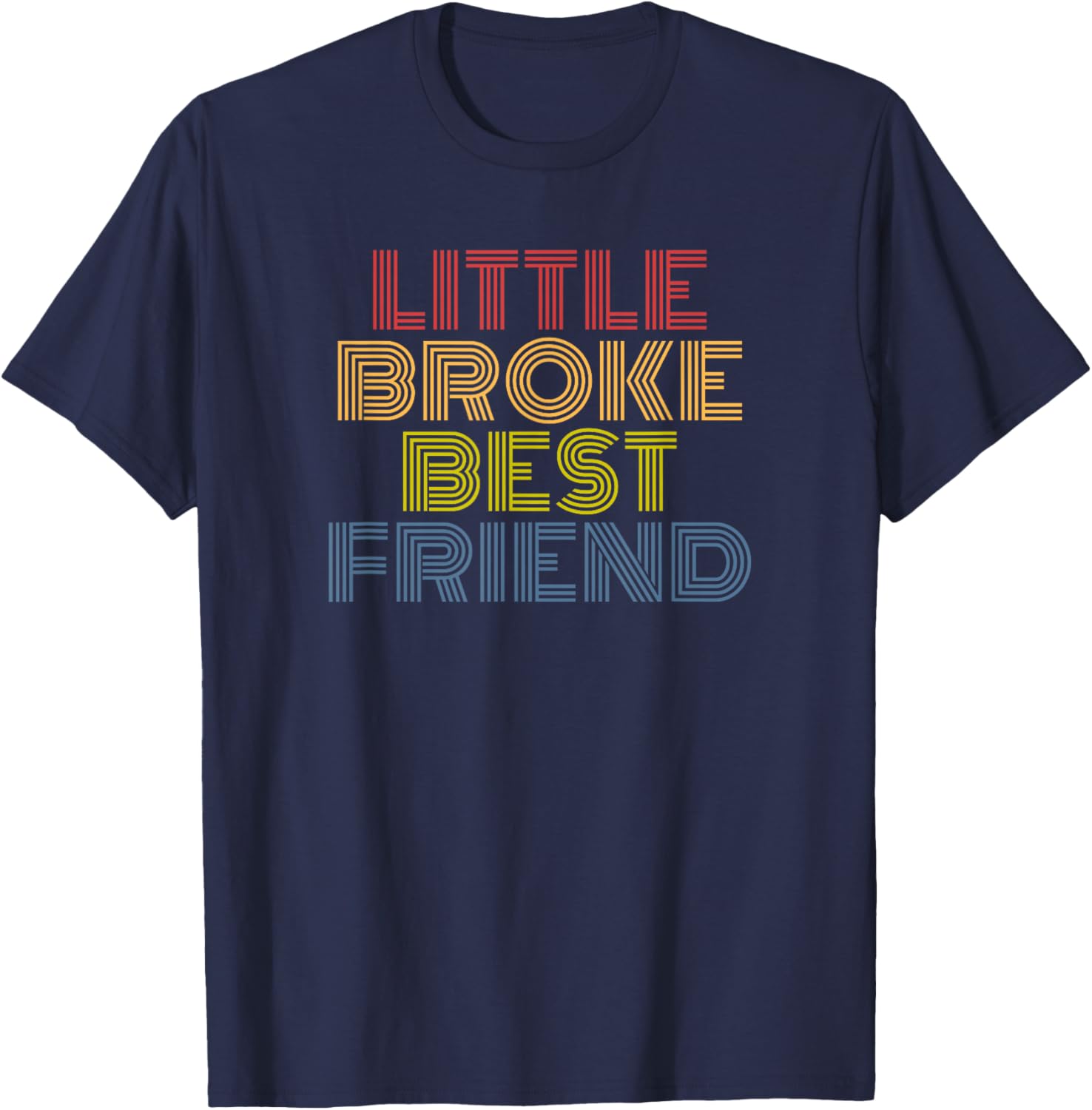 Little Broke Best Friend retro 70s vintage T-Shirt - T-Shirt | Navy
