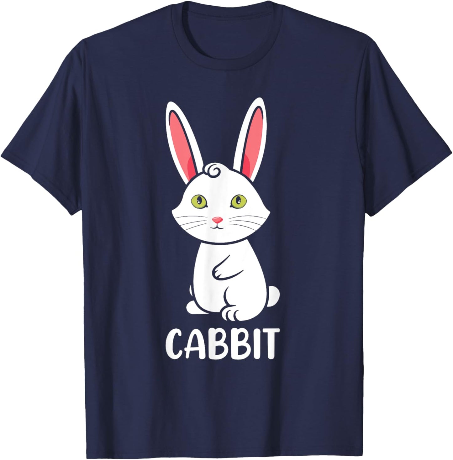 Lovely cat holder clothing cat rabbit lover cabbit Men Women T-Shirt - T-Shirt | Navy