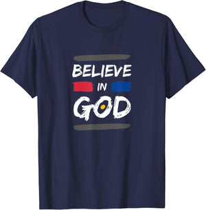 I Believe In God Christian Faith in Christ T-Shirt - T-Shirt | Navy