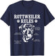 Rottweiler Rules - Puppy Owner Dog Breeder Veterinarian T-Shirt - T-Shirt | Navy