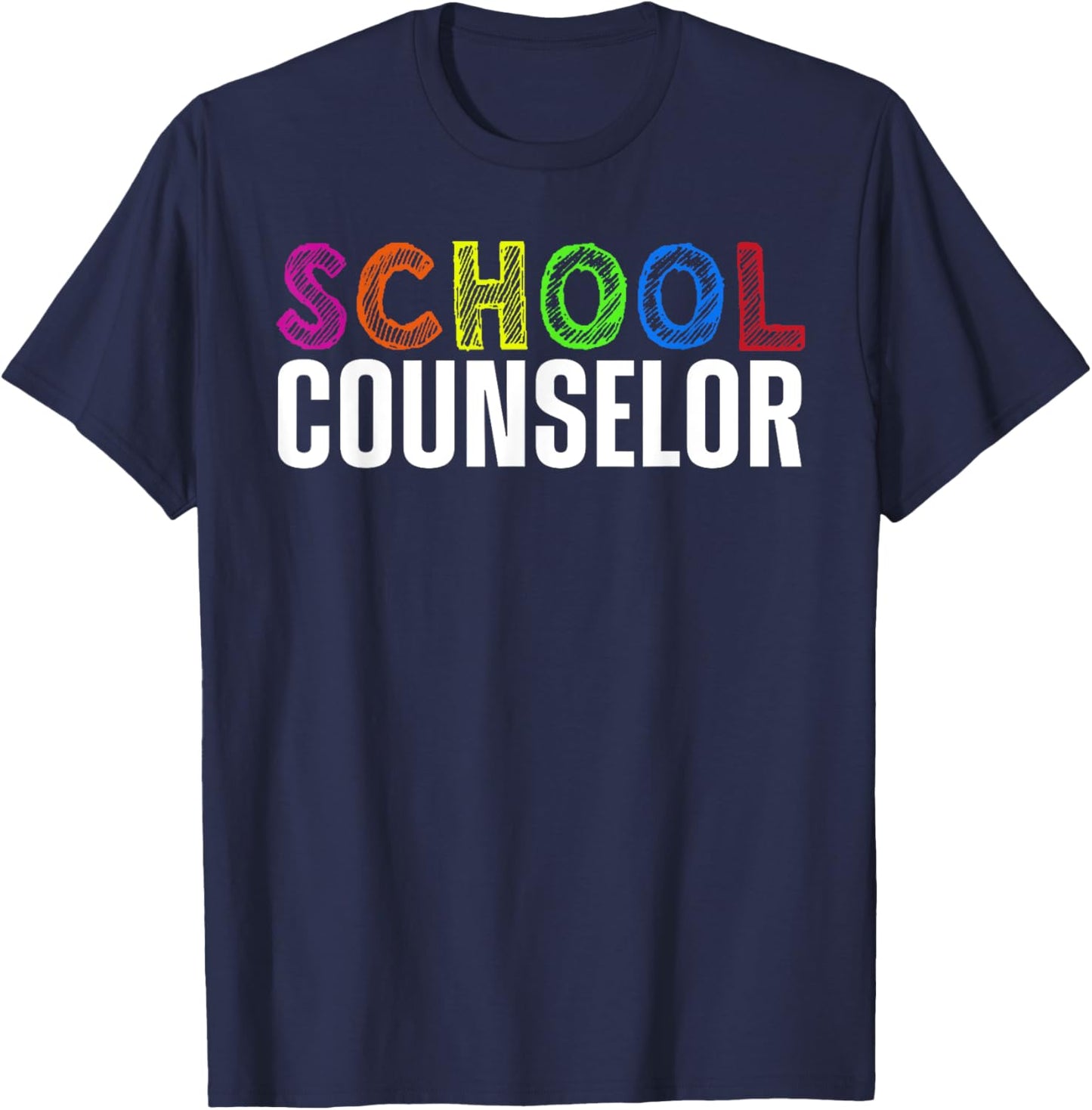 Funny School Counselor Art Women School Counseling T-Shirt - T-Shirt | Navy