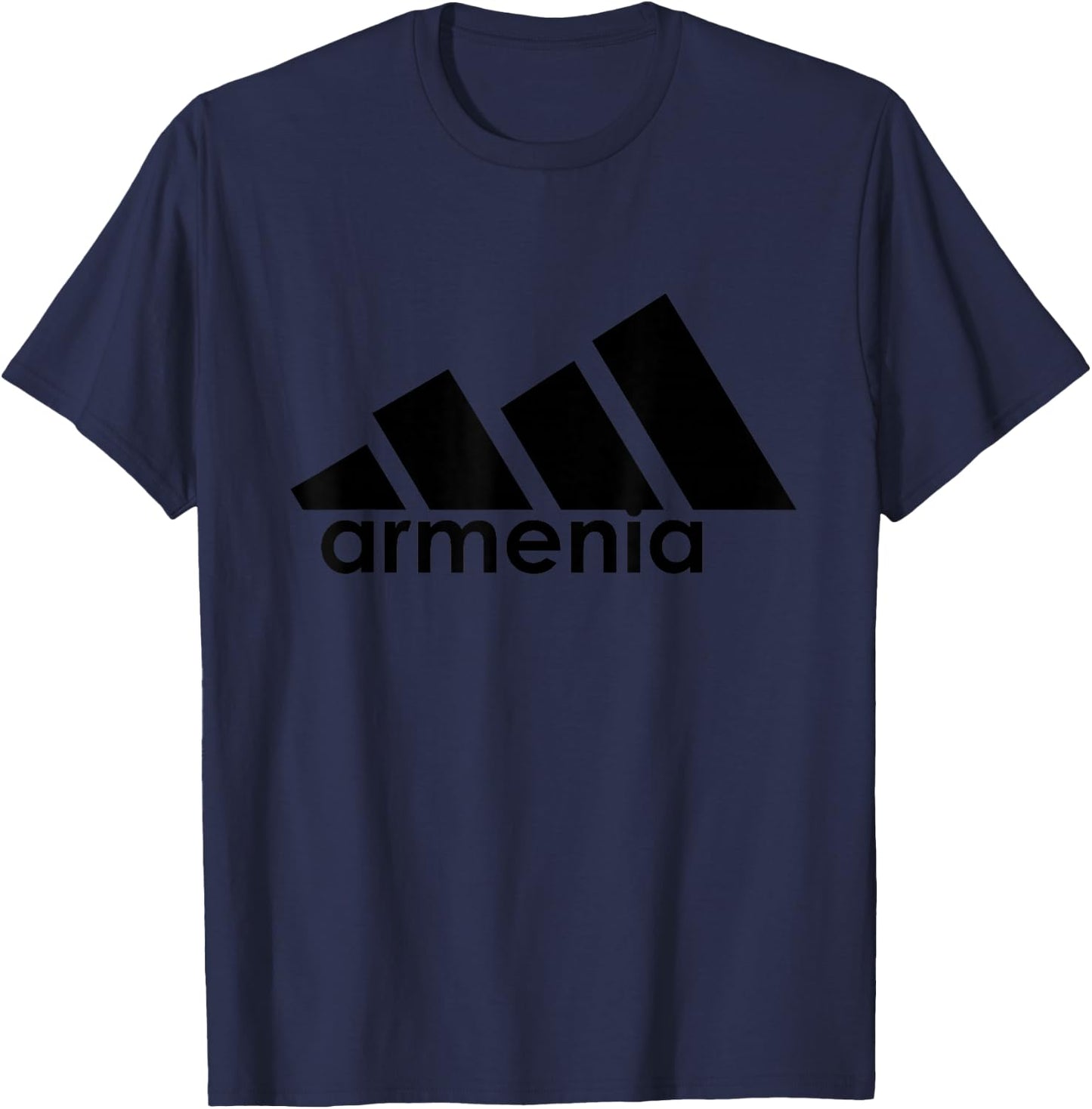 Armenian Pride Stylized Ararat Mountain Armenia Gear T-Shirt - T-Shirt | Navy