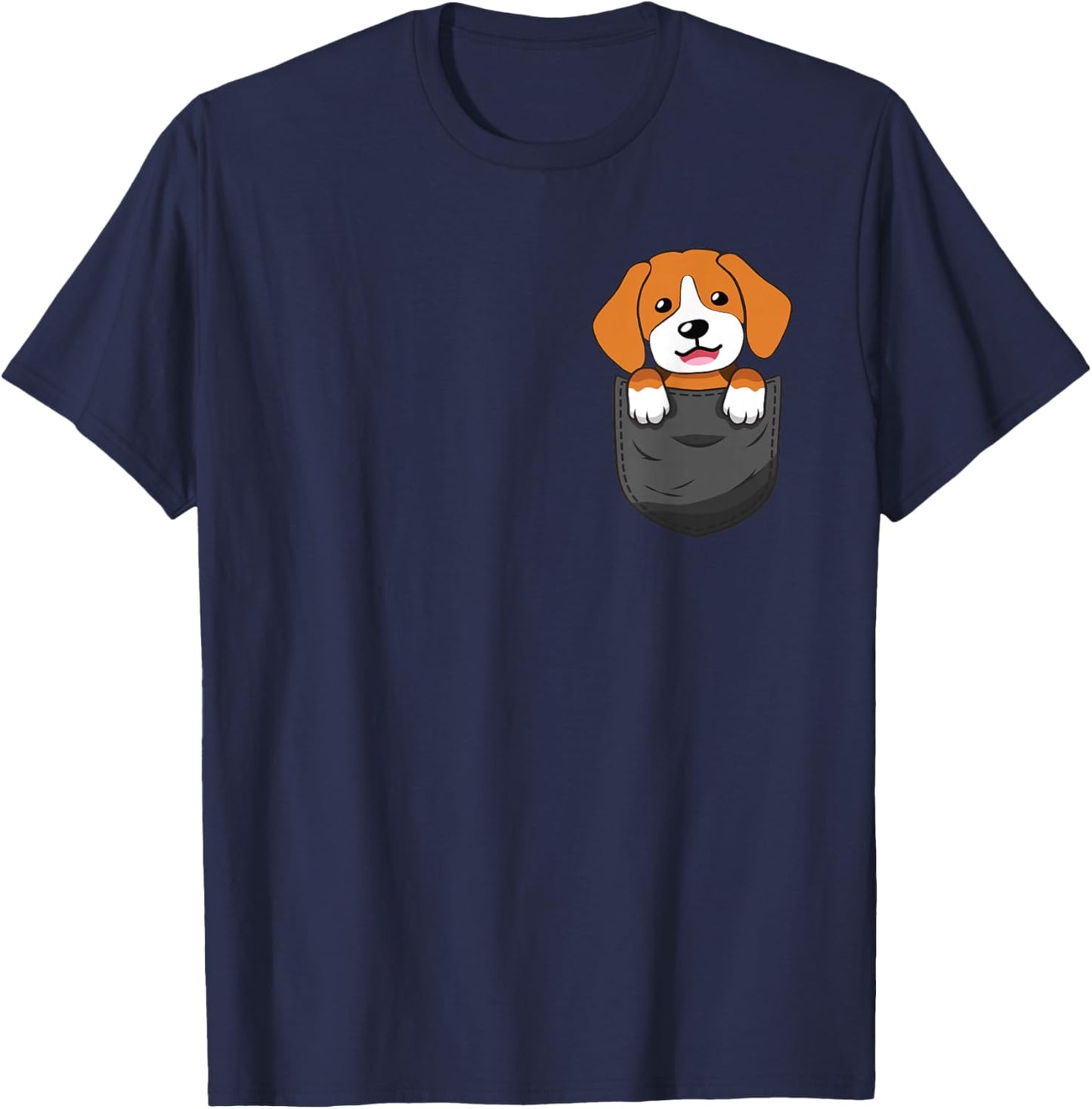 Beagle Dog In Pocket - Dog Trainer Animal Lover Puppy Lover Women Kids T-Shirt - T-Shirt | Navy