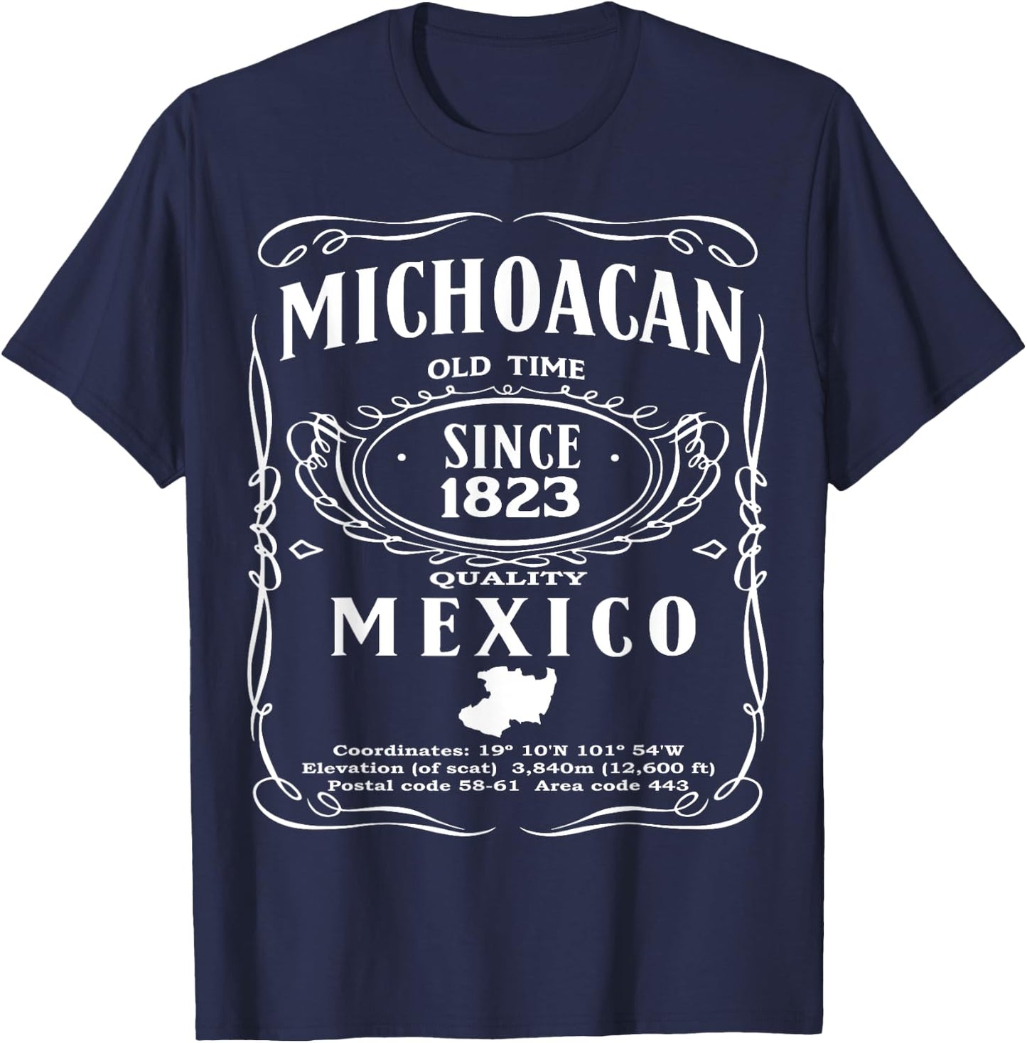 Michoacan Mexico Souvenir Michoacano Morelia Michoacanas T-Shirt - T-Shirt | Navy
