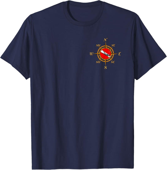 Scuba Diving Diver Down Flag (2-Sided) T-Shirt - T-Shirt | Navy