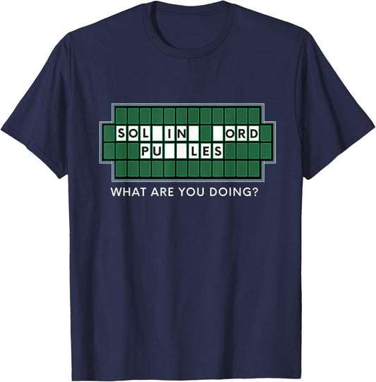 Wheel Lovers and Word Puzzles, Fortune for Game Show Gifts T-Shirt - T-Shirt | Navy