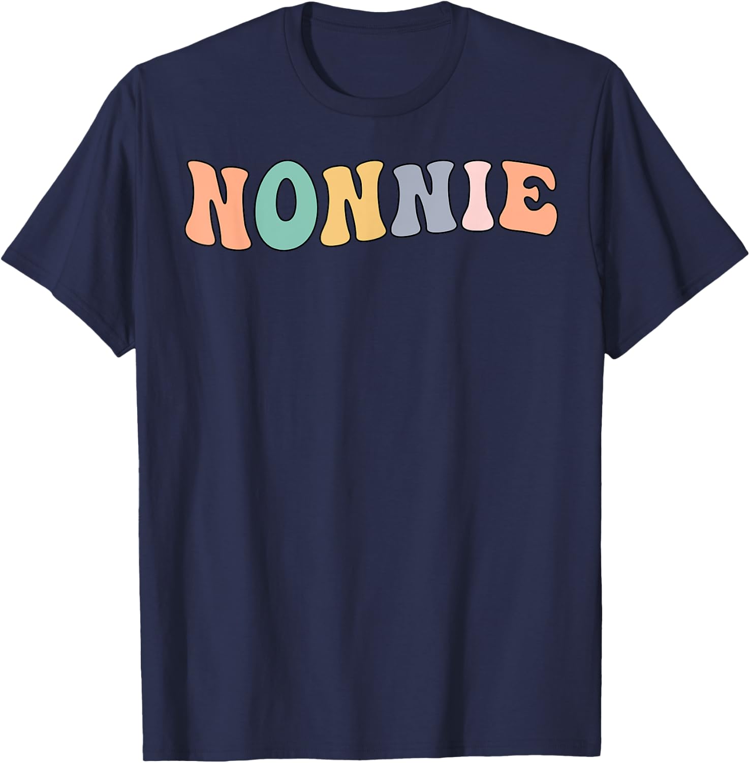 Groovy Nonnie Grandmother Nonnie Grandma T-Shirt - T-Shirt | Navy