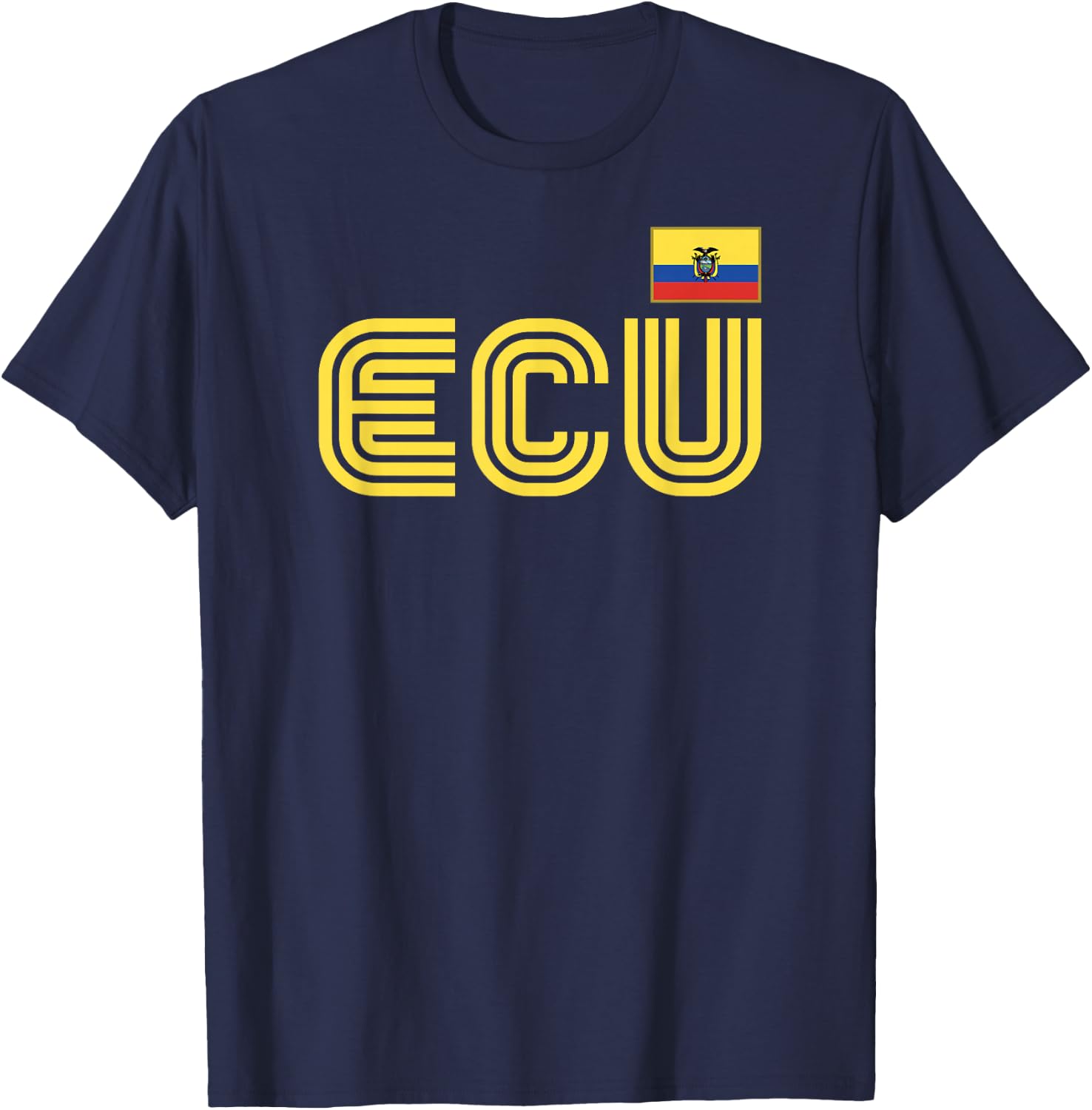 Ecuador Flag Retro International Country Ecuadorian Pride T-Shirt - T-Shirt | Navy