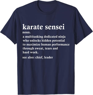 Karate Sensei Definition Funny Martial Arts Instructor T-Shirt - T-Shirt | Navy
