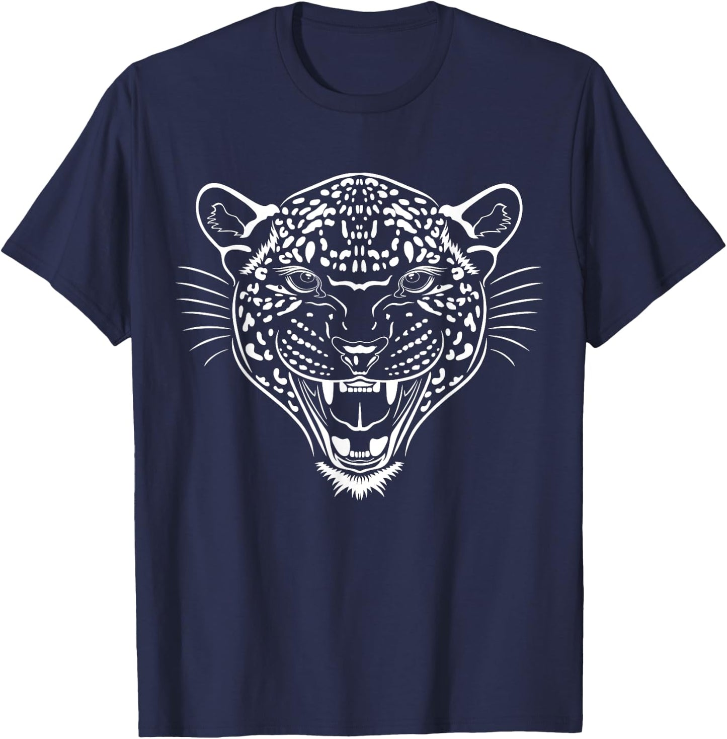 Leopard Head Leo Tattoo for Cat Wildcat Lovers Animal Print Women T-Shirt - T-Shirt | Navy