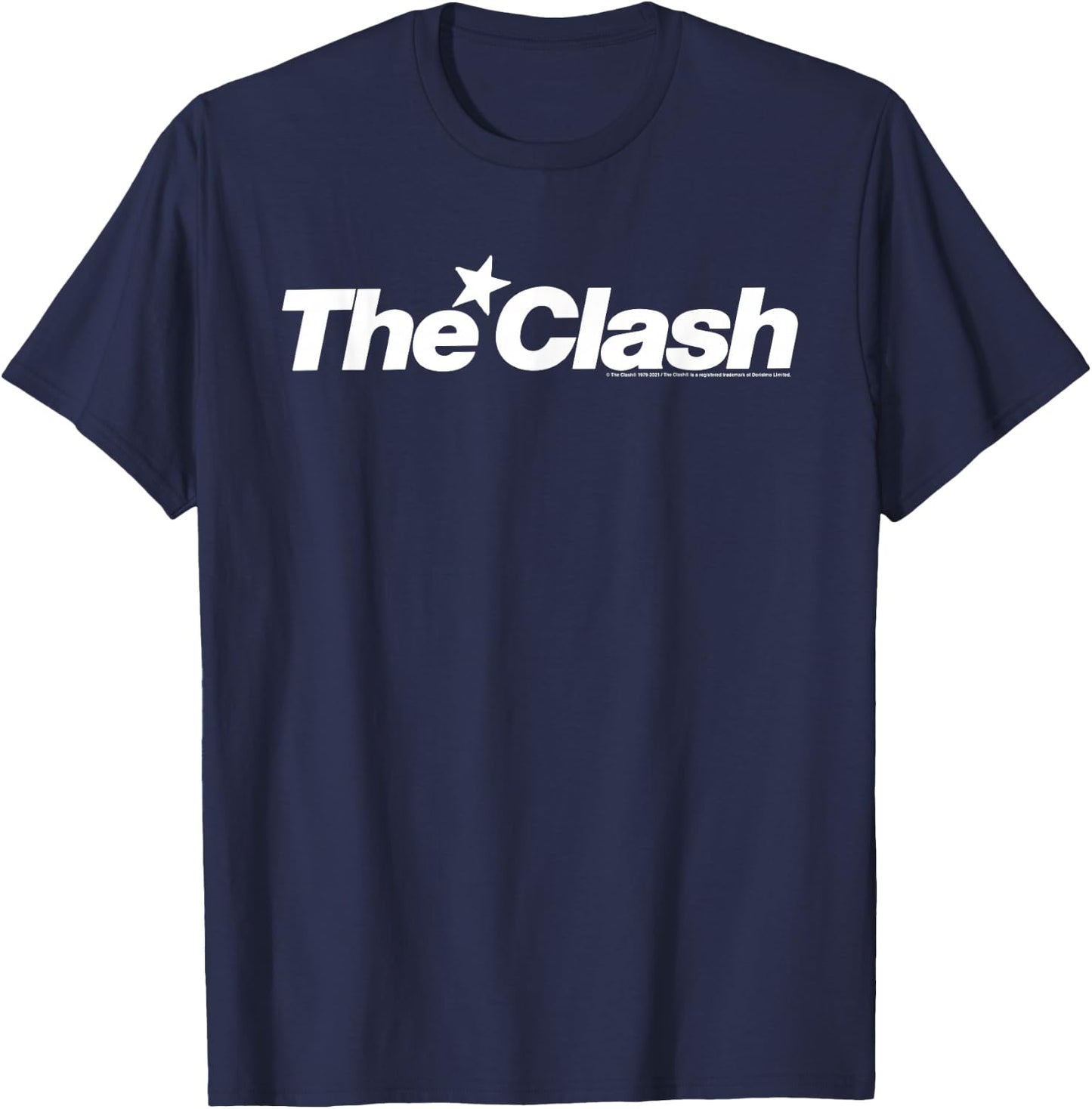 The Clash - White Star Logo T-Shirt - T-Shirt | Navy