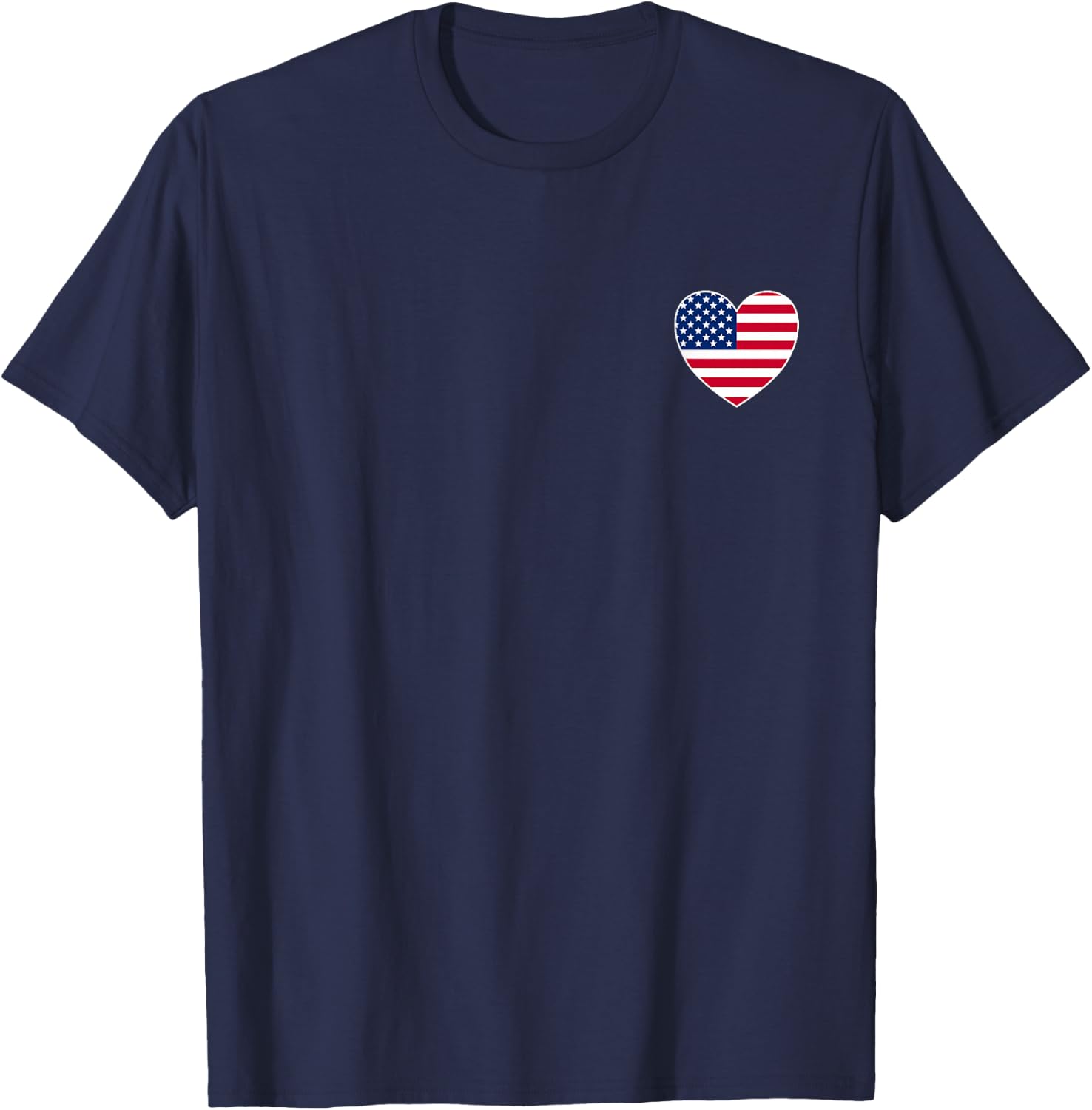 I Heart the USA - Fun American Flag Heart T-Shirt - T-Shirt | Navy