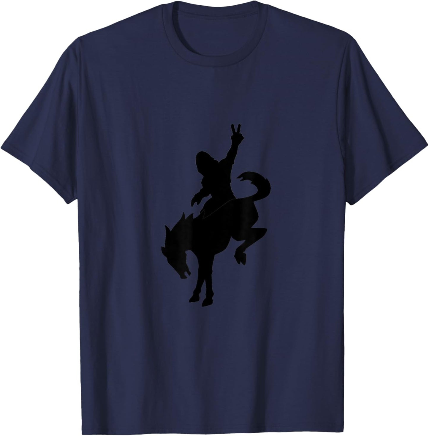 Sasquatch riding Bronco T-Shirt - T-Shirt | Navy
