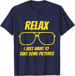 Relax I just want to take some pictures vintage T-Shirt - T-Shirt | Navy