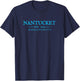 Nantucket Massachusetts Colorful Text Souvenir T-Shirt - T-Shirt | Navy