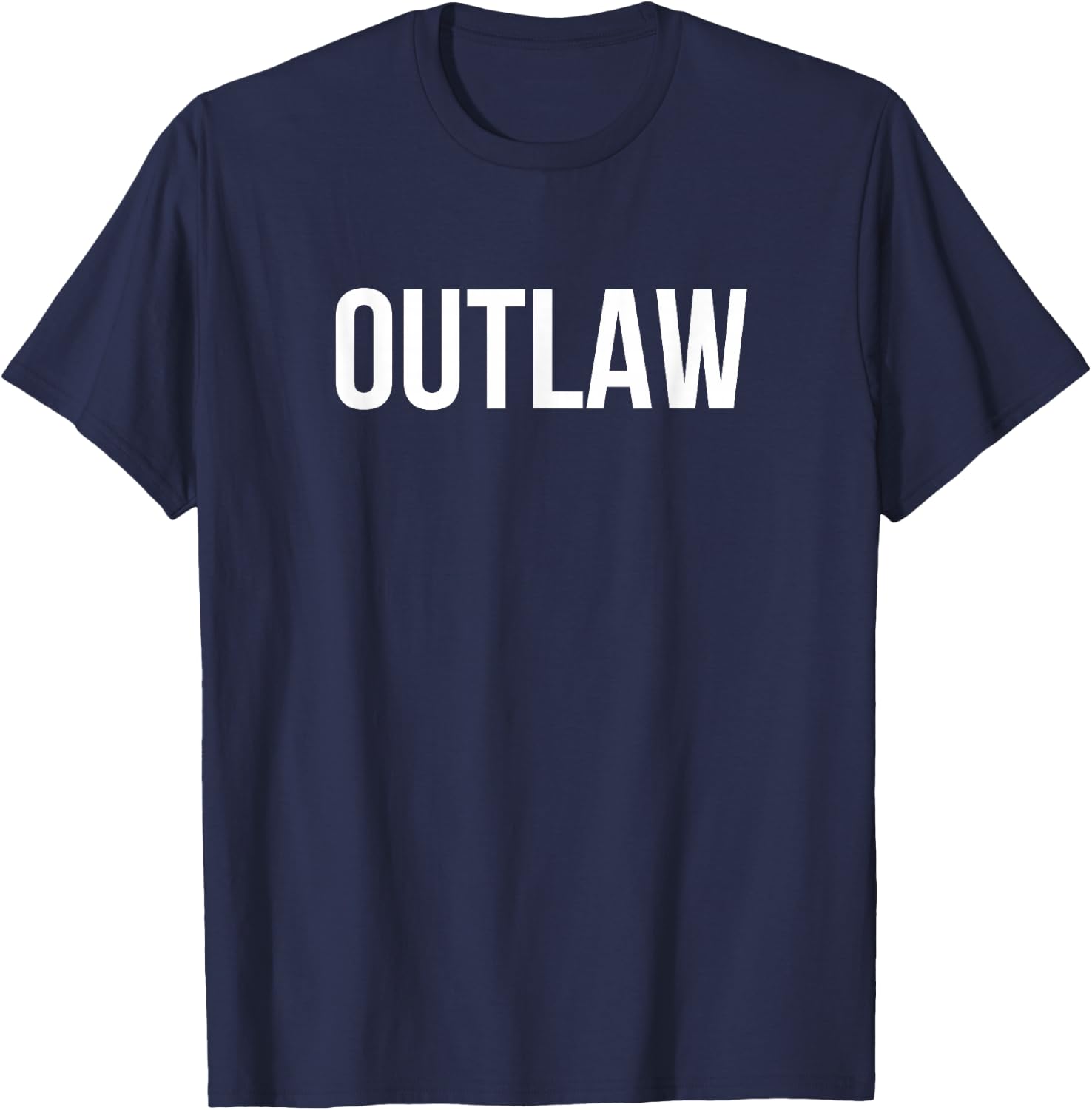 Outlaw Black -Adults , Small, Short Sleeve, , Classic Fit, 100% Cotton T-Shirt - T-Shirt | Navy