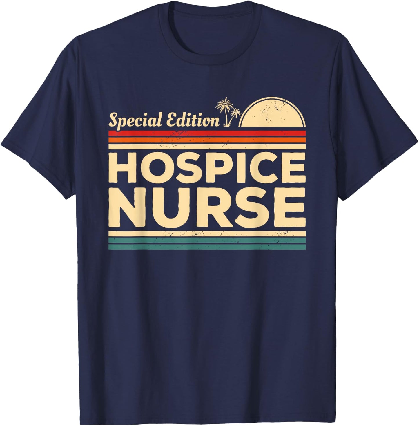 Vintage Hospice Nurse Nurses Nursing T-Shirt - T-Shirt | Navy
