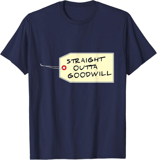 Straight Outta Goodwill Antique Collector Yard Sale T-Shirt - T-Shirt | Navy