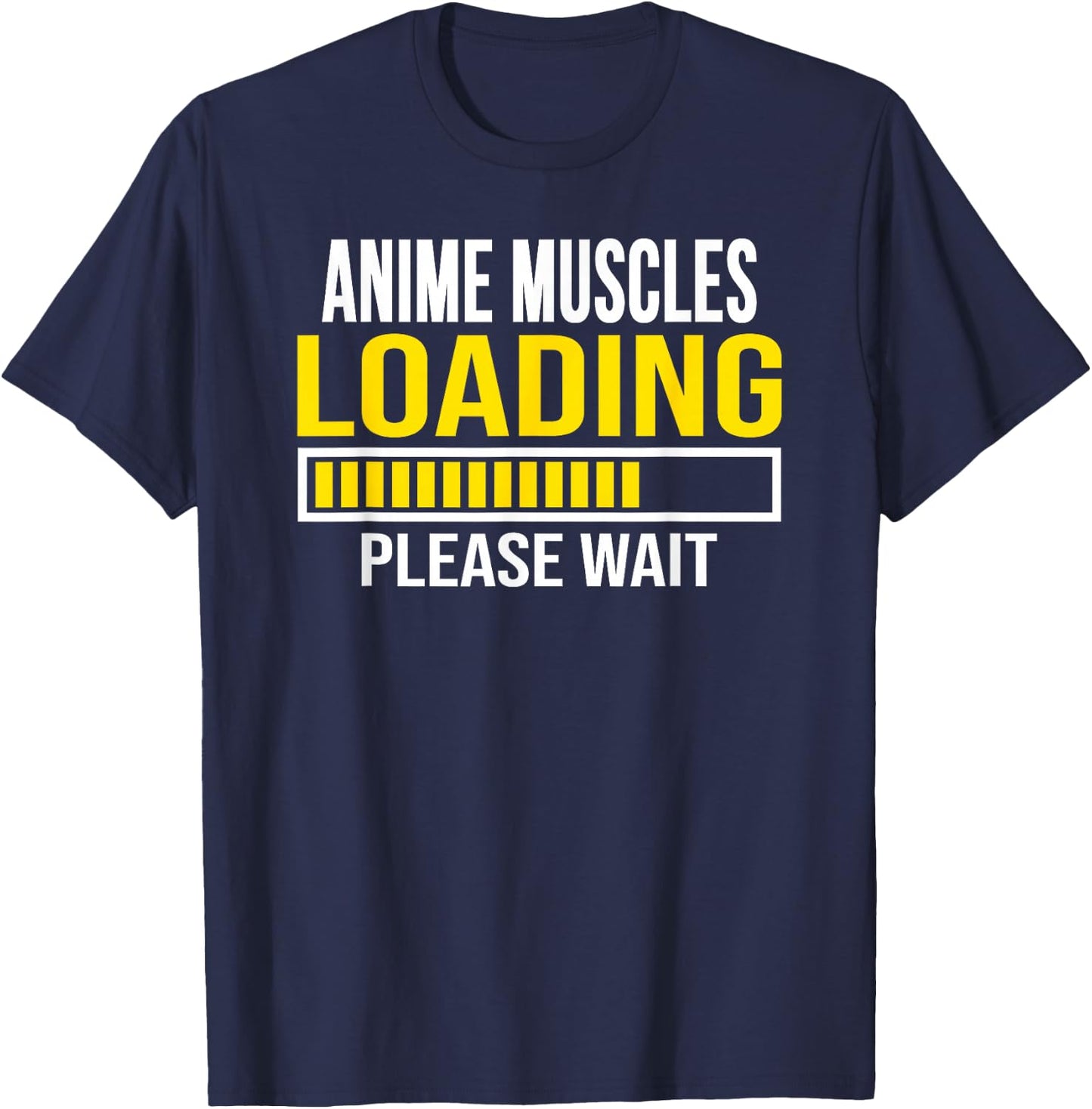 Anime Muscles Loading Workout Fitness T-Shirt - T-Shirt | Navy