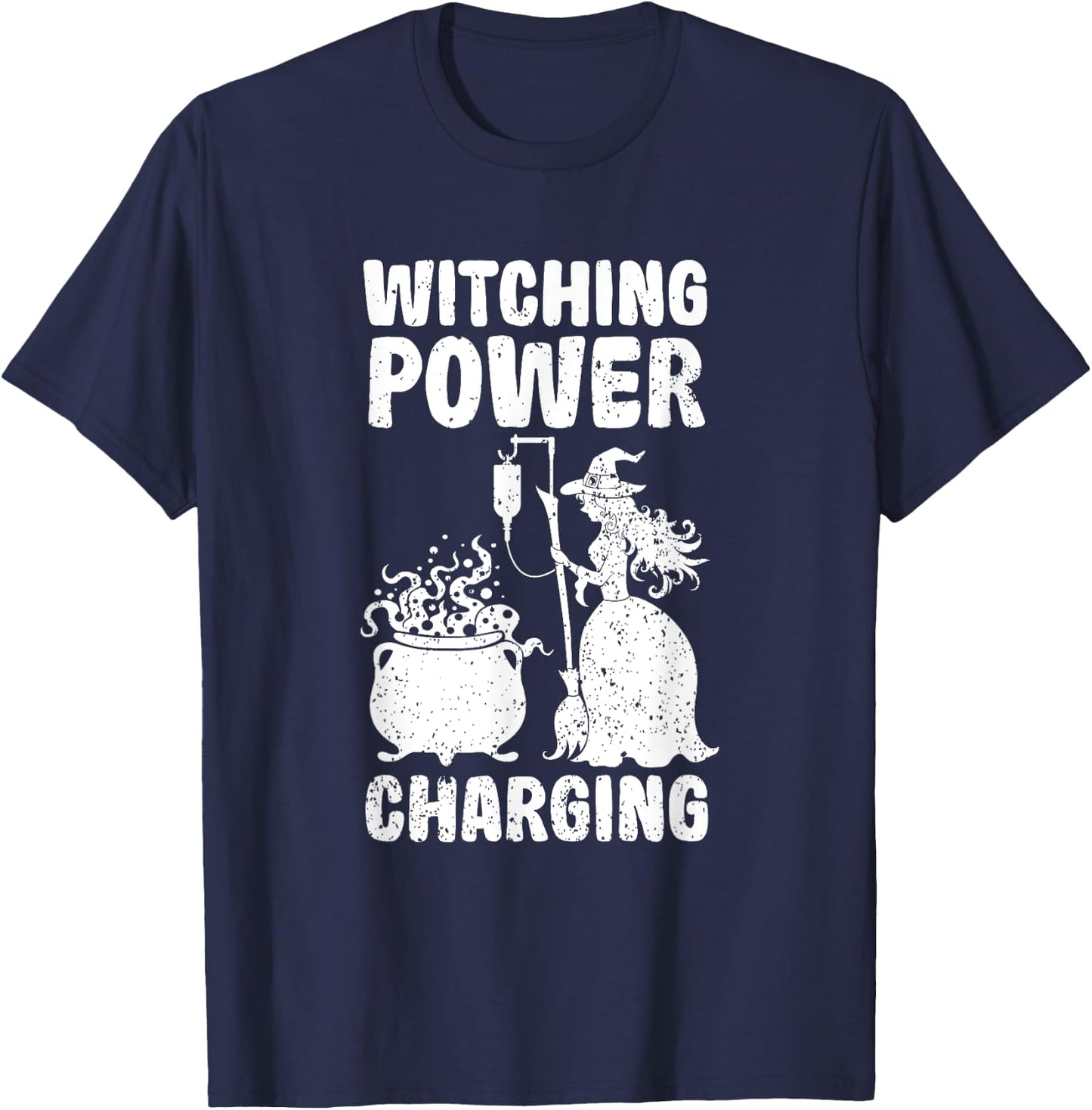 Funny Infusion Therapy Witch Power Halloween Doctor Meme T-Shirt - T-Shirt | Navy