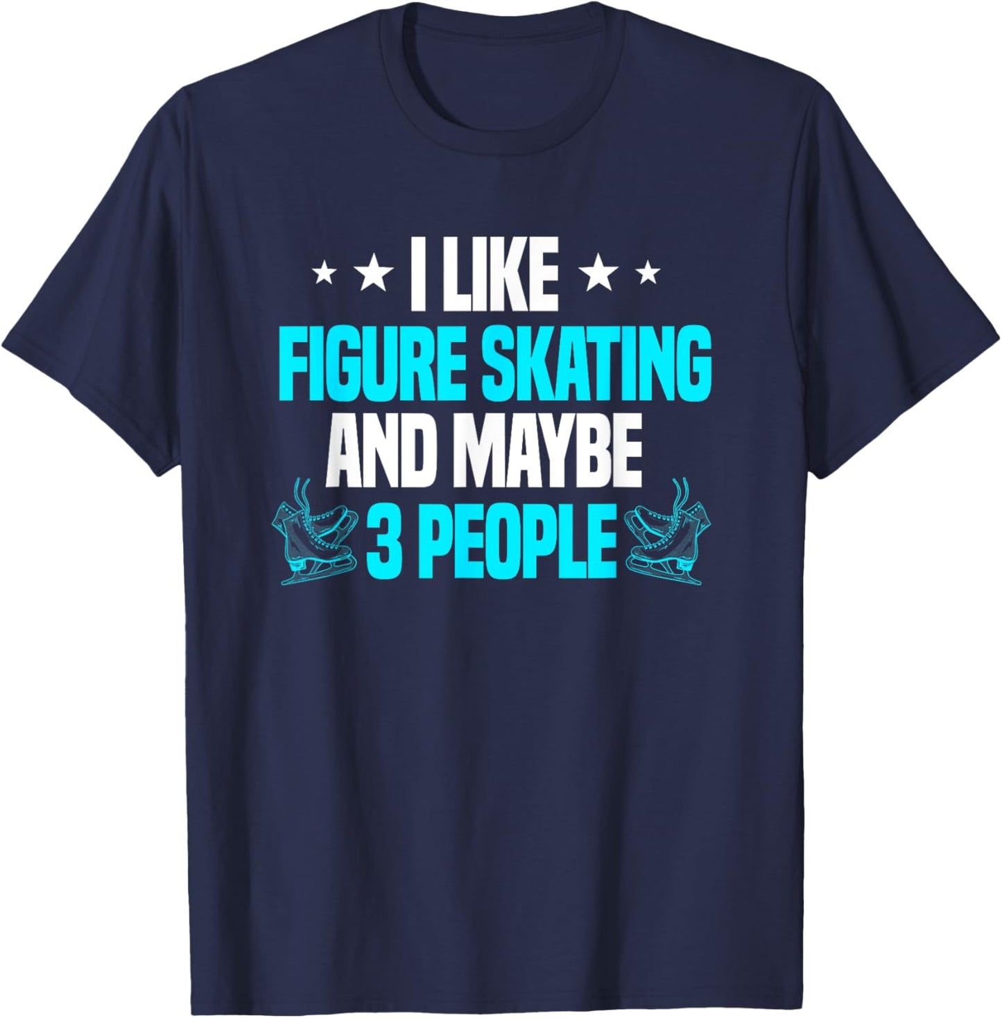Figure Skating Introvert Ice Skater Coach Skates Sport T-Shirt - T-Shirt | Navy