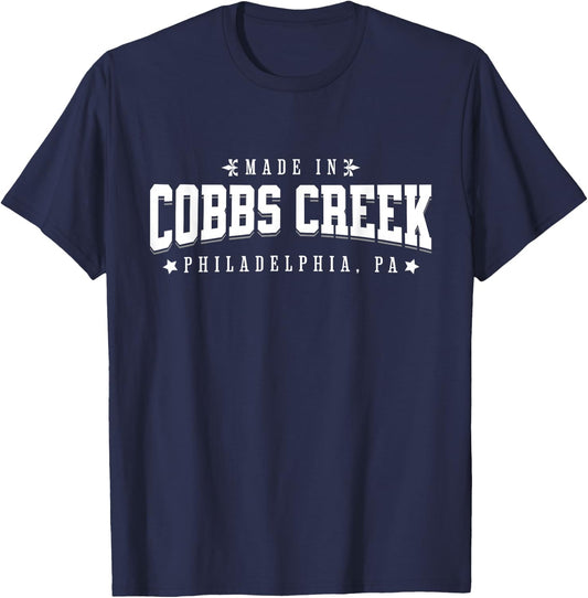 Made in Cobbs Creek Philadelphia PA Philly Neighborhood T-Shirt - T-Shirt | Navy