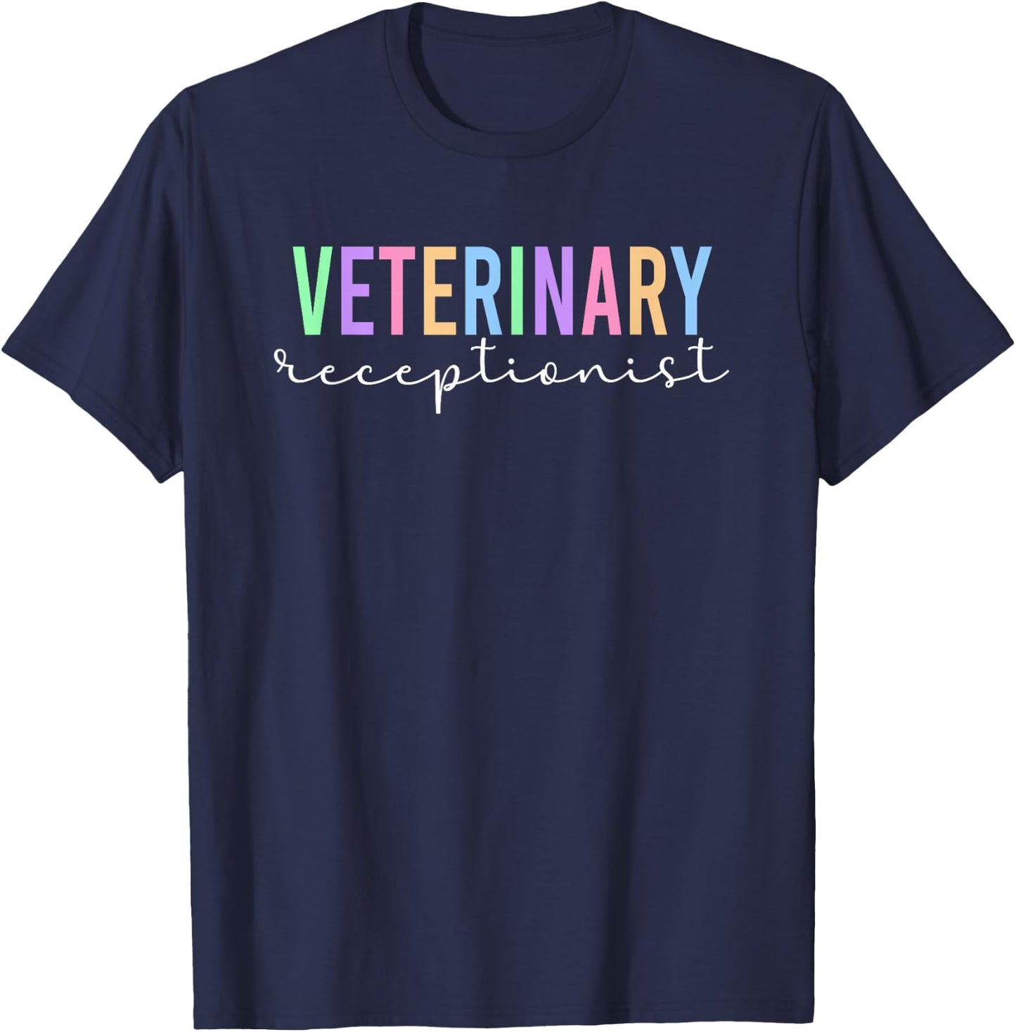 Veterinary Receptionist Cute Vet Receptionist T-Shirt - T-Shirt | Navy