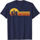 Vintage Chess Player Retro Sunset Design Chess Pieces T-Shirt - T-Shirt | Navy
