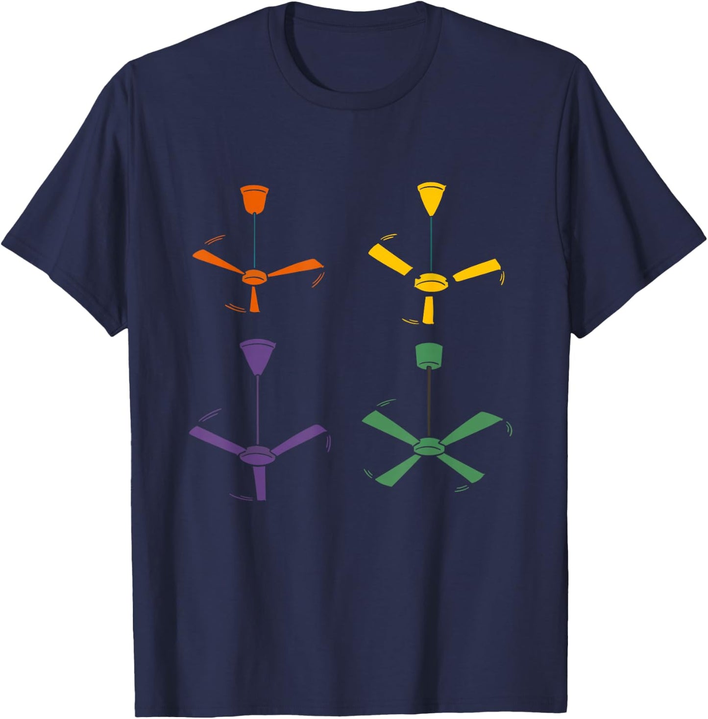 Vintage Ceiling Fan Lazy DIY Halloween Costume Funny Easy T-Shirt - T-Shirt | Navy
