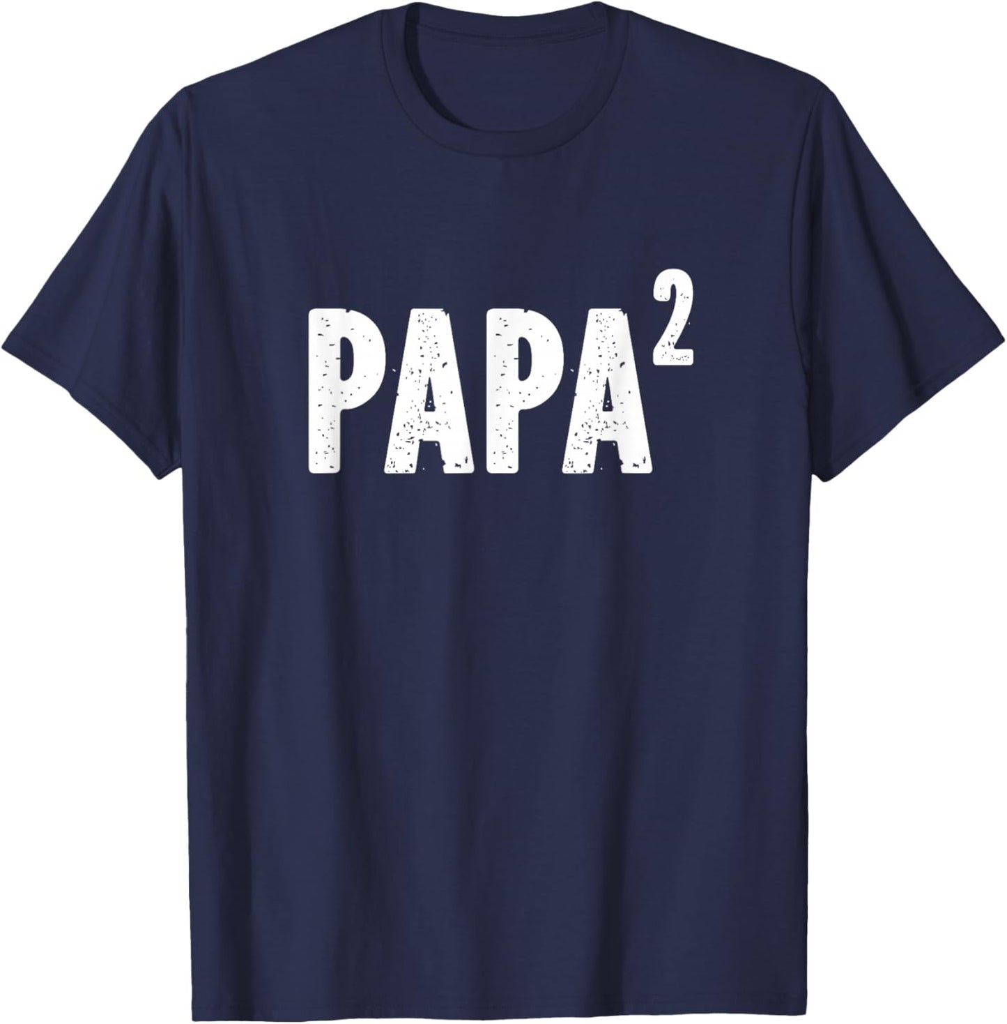 Papa 2 Papa Squared for Grandpa from Granddaughter Grandson T-Shirt - T-Shirt | Navy
