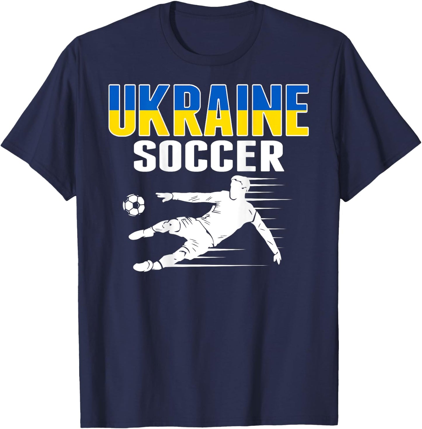 Ukraine Soccer Lovers Jersey Support Ukrainian Football Team T-Shirt - T-Shirt | Navy
