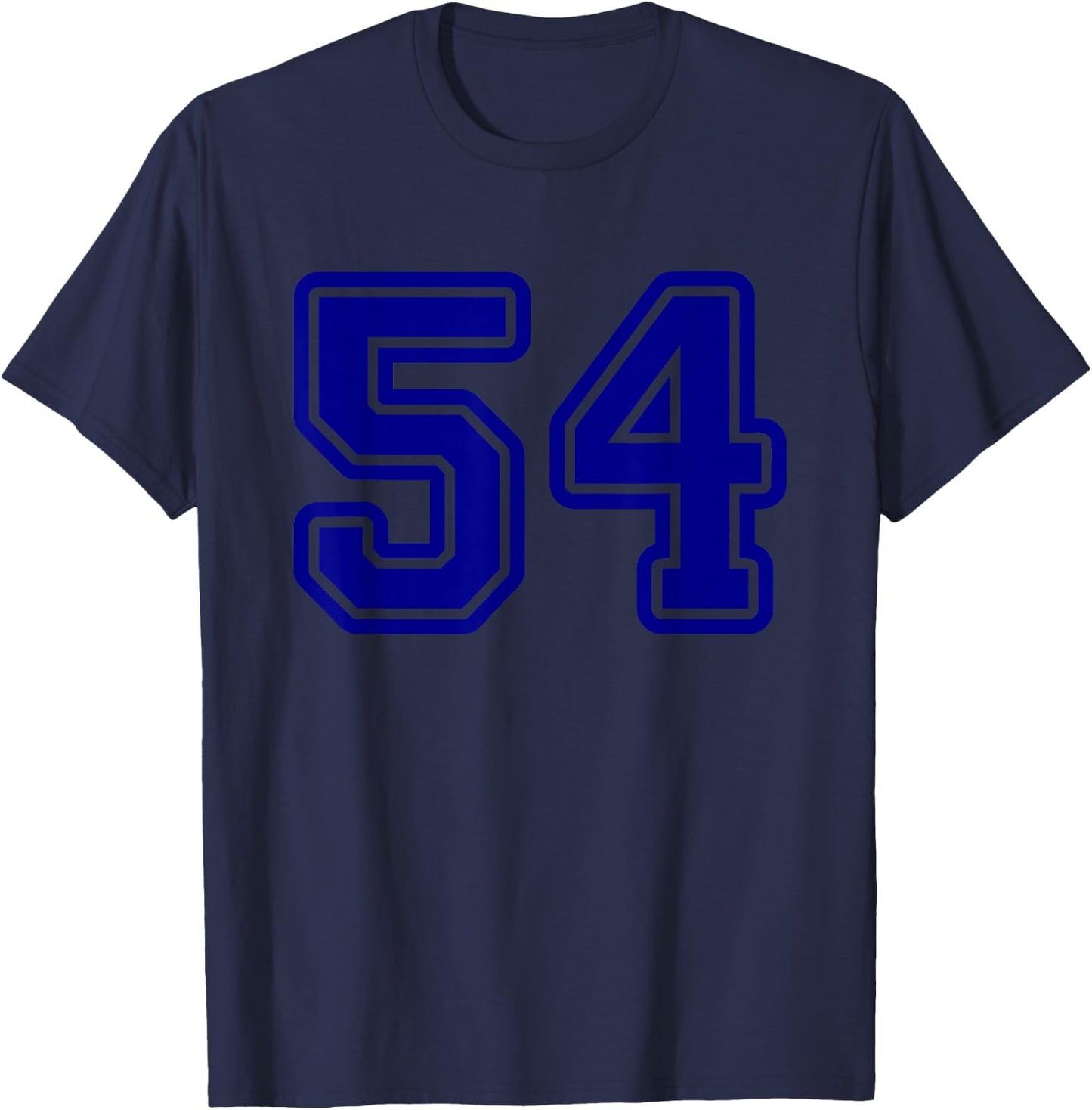 Number #54 Blue Sport Number 54 T-Shirt - T-Shirt | Navy