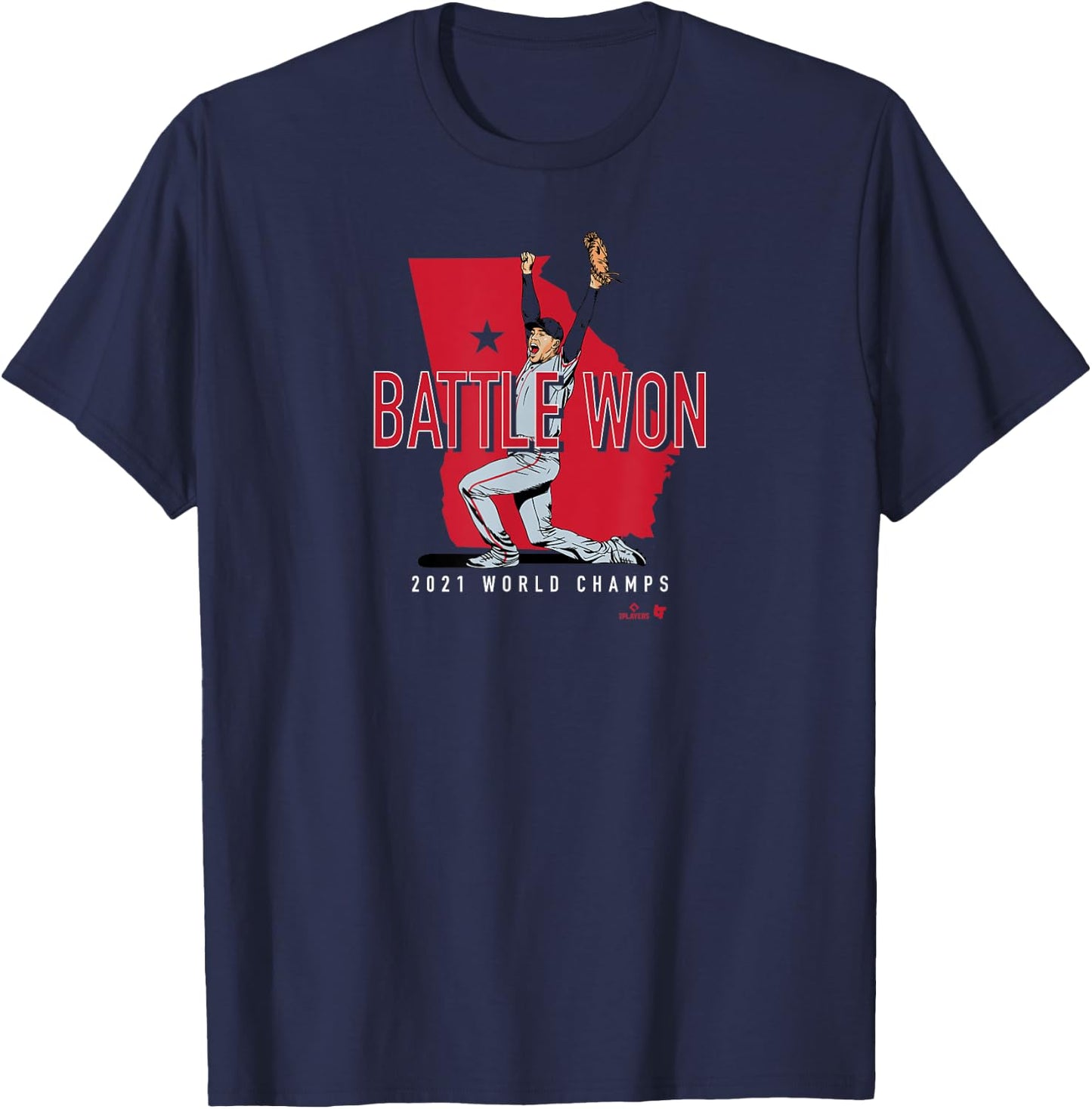 Officially Licensed Freeman - Freddie Freeman: Battle Won T-Shirt - T-Shirt | Navy