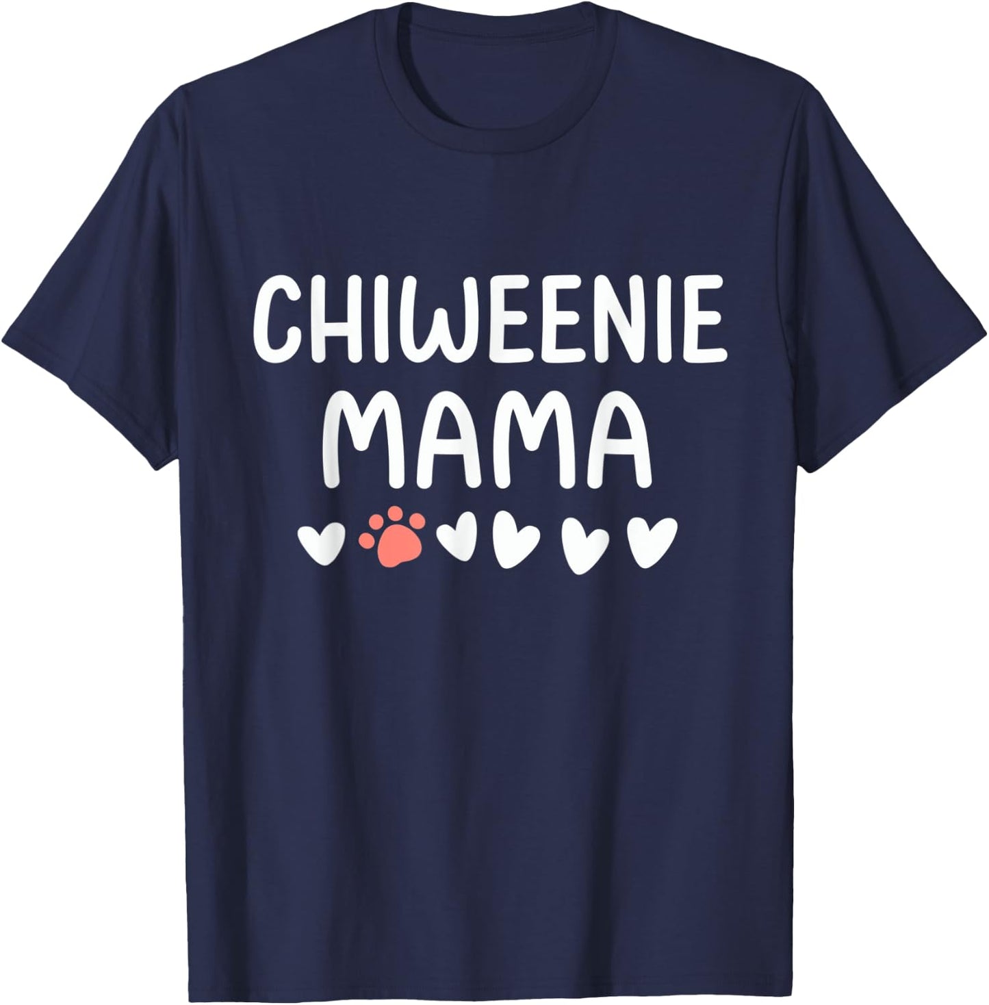 Chiweenie Mama Dog Mom T-Shirt - T-Shirt | Navy