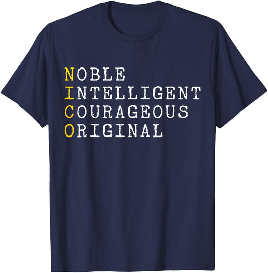 Nico Personalized, Nico Name, Boy Man Nico T-Shirt - T-Shirt | Navy