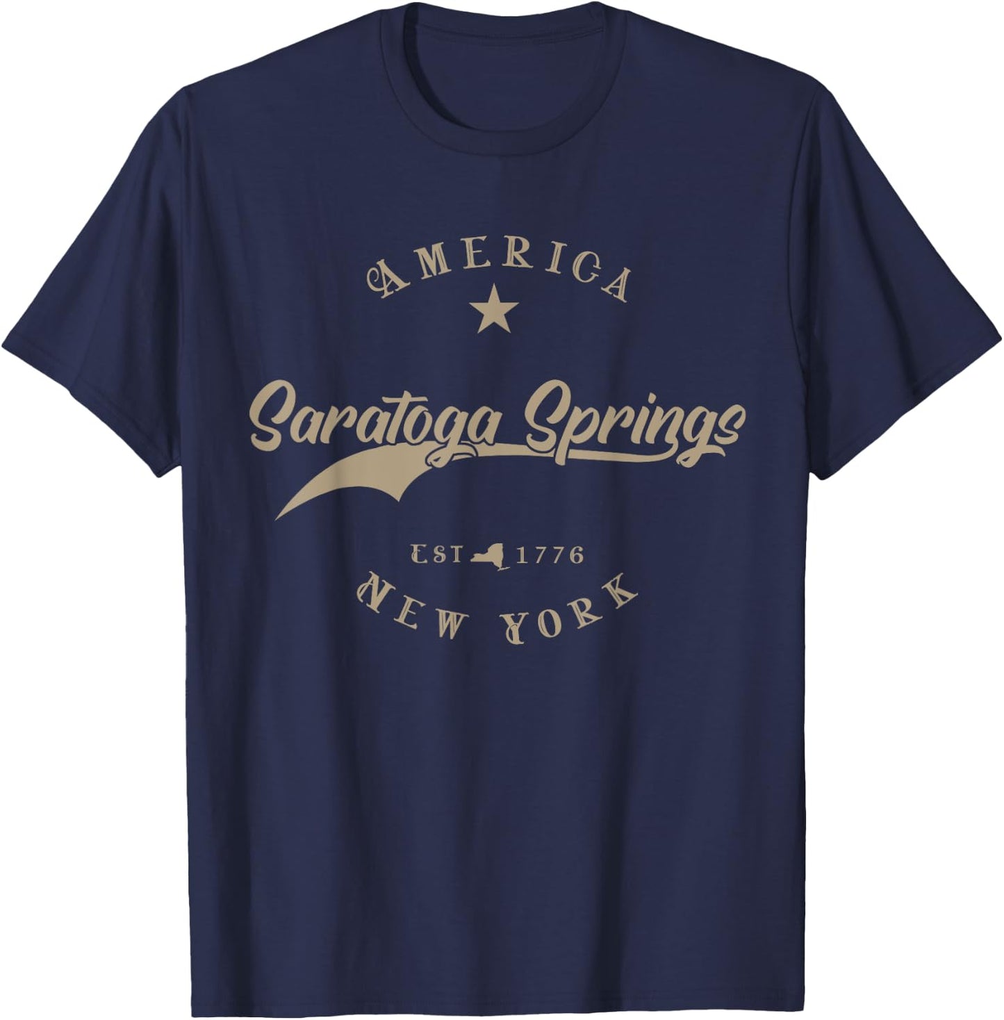 Saratoga Springs | New York T-Shirt - T-Shirt | Navy