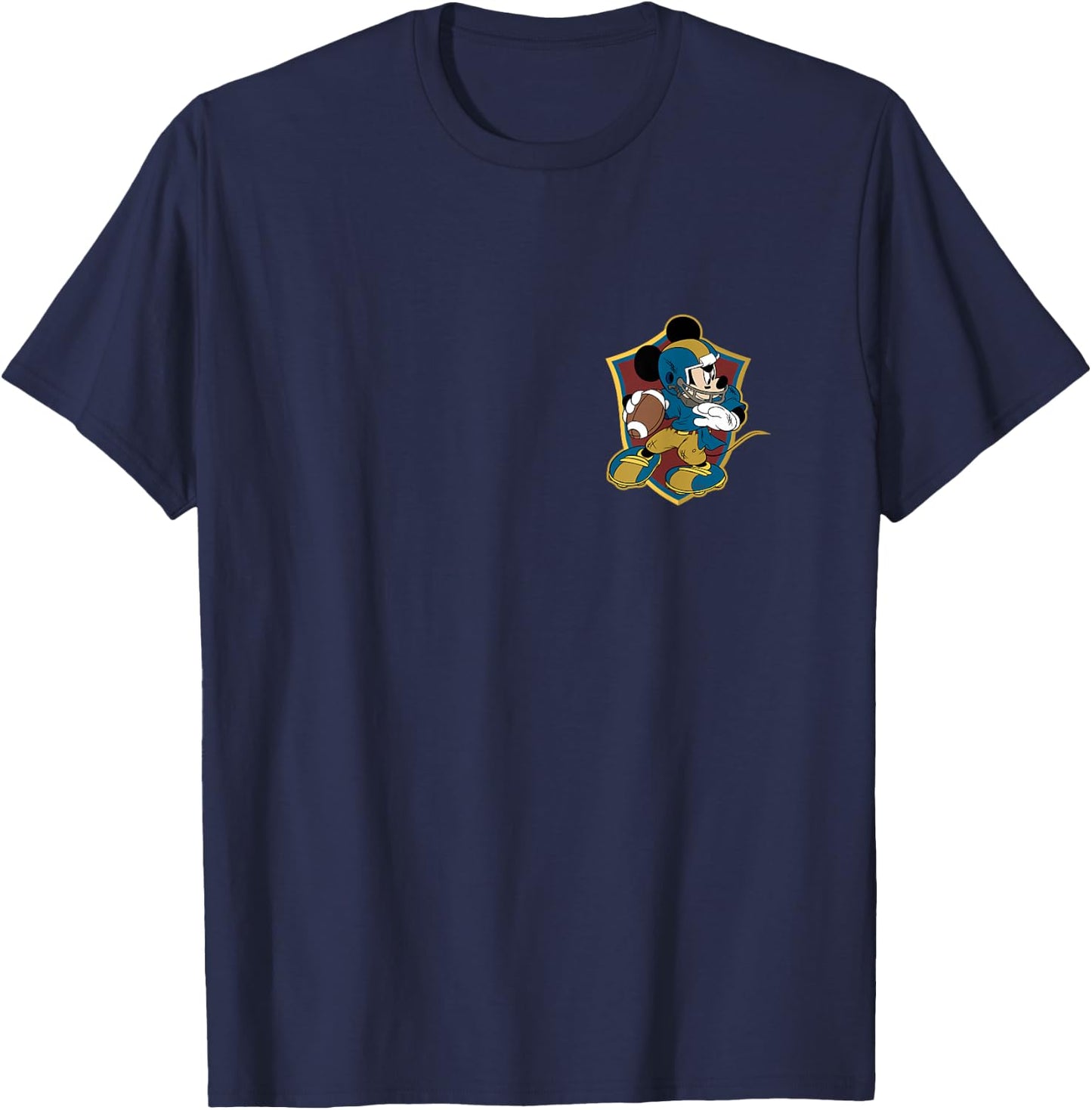 Disney Mickey Mouse Football Shield Sports T-Shirt - T-Shirt | Navy