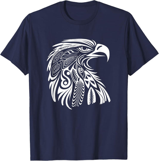 Eagle, feathers, king of air, spirit animal, bird, freedom T-Shirt - T-Shirt | Navy