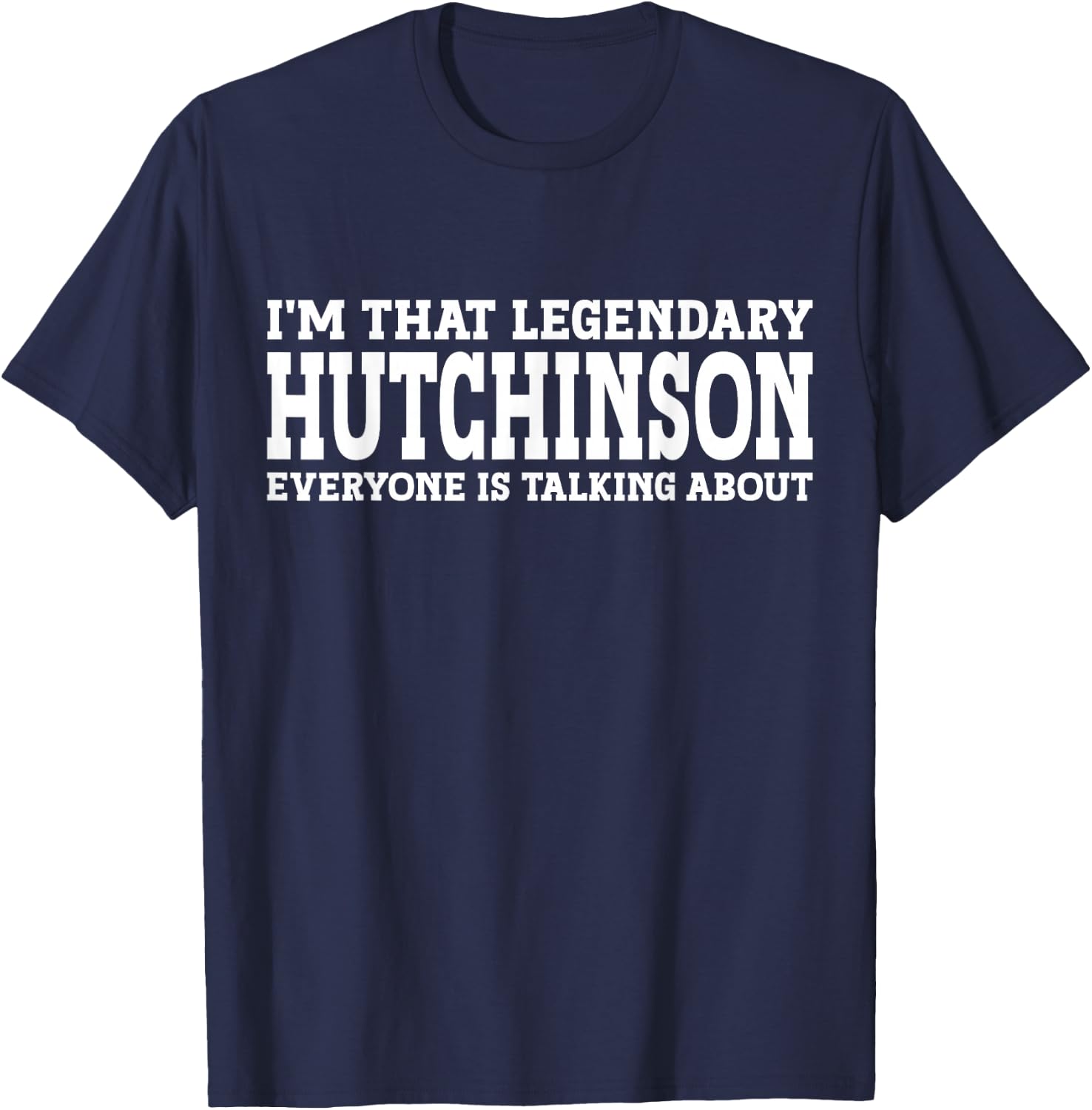 Hutchinson Surname Funny Team Family Last Name Hutchinson T-Shirt - T-Shirt | Navy