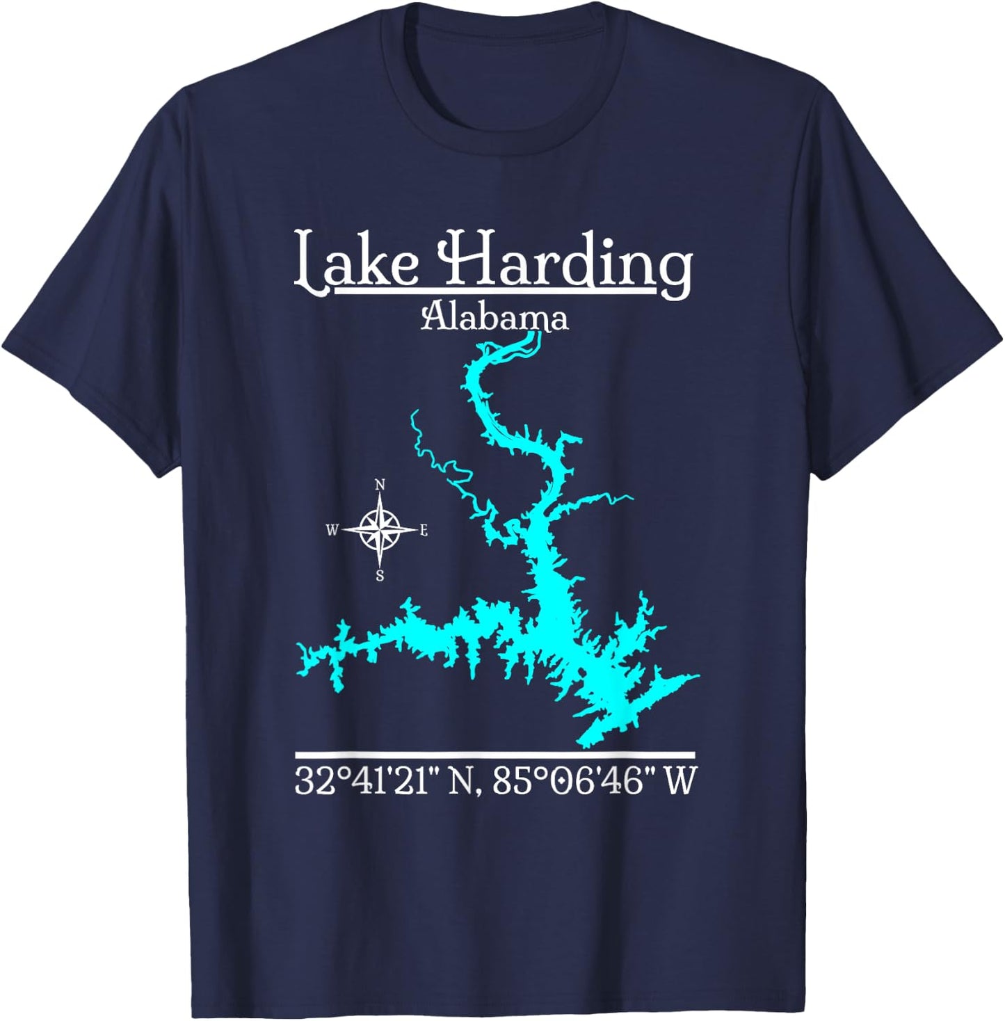 Lake Harding, Alabama T-Shirt - T-Shirt | Navy