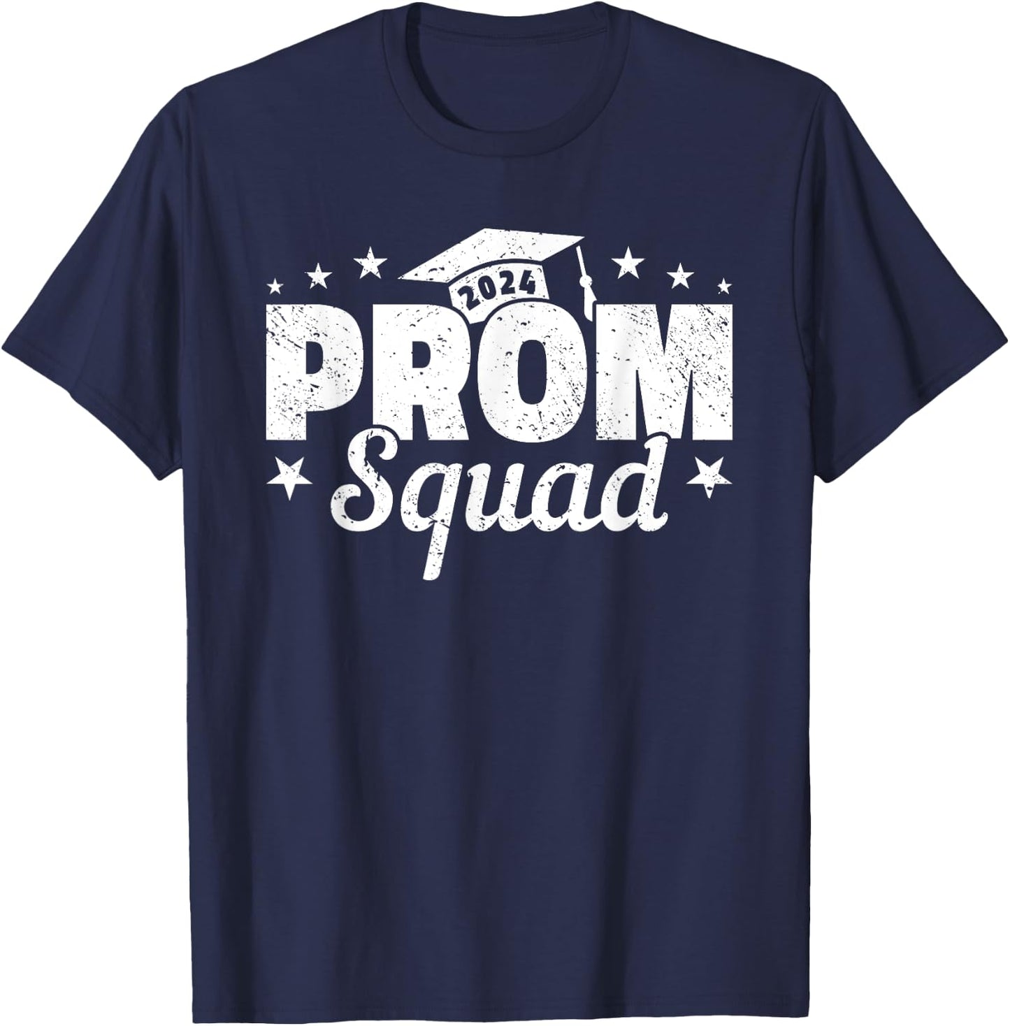 Prom Squad 2024 Graduate Funny Prom Class of 2024 T-Shirt - T-Shirt | Navy